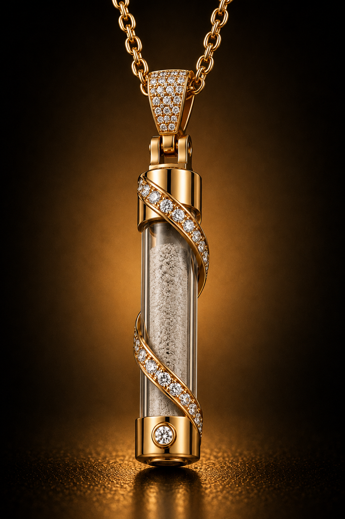 The Keepsake Pendant — solid hallmarked gold memorial pendant