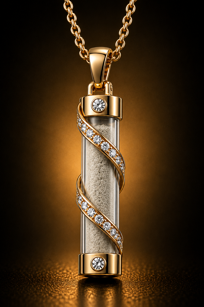 The Companion Pendant — solid hallmarked gold memorial pendant