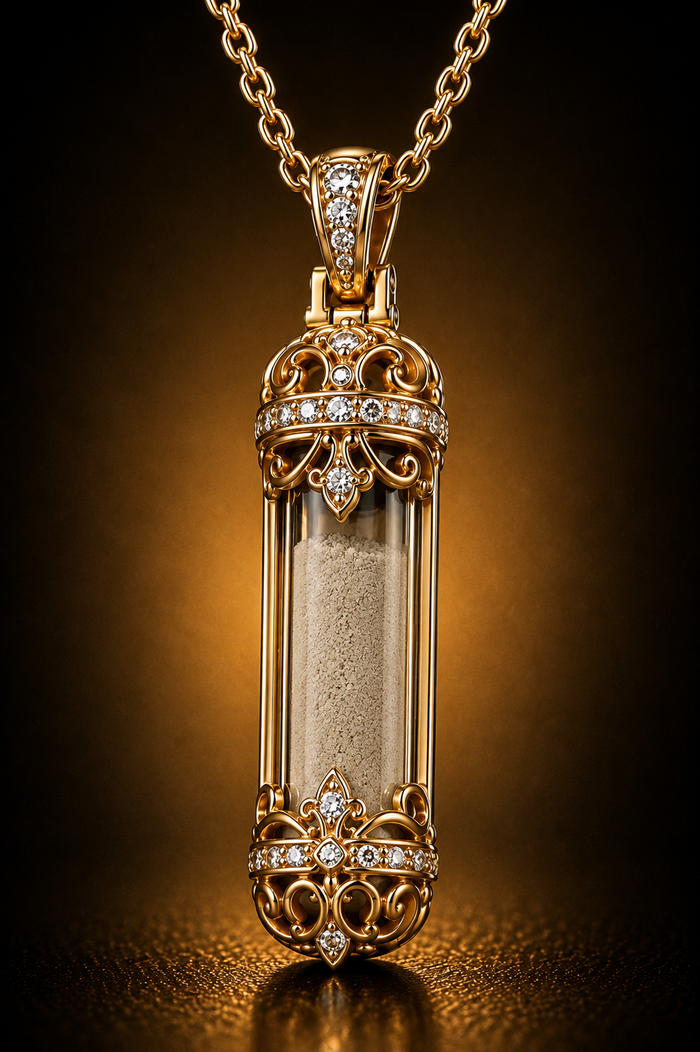 The Legacy Pendant — solid hallmarked gold memorial pendant